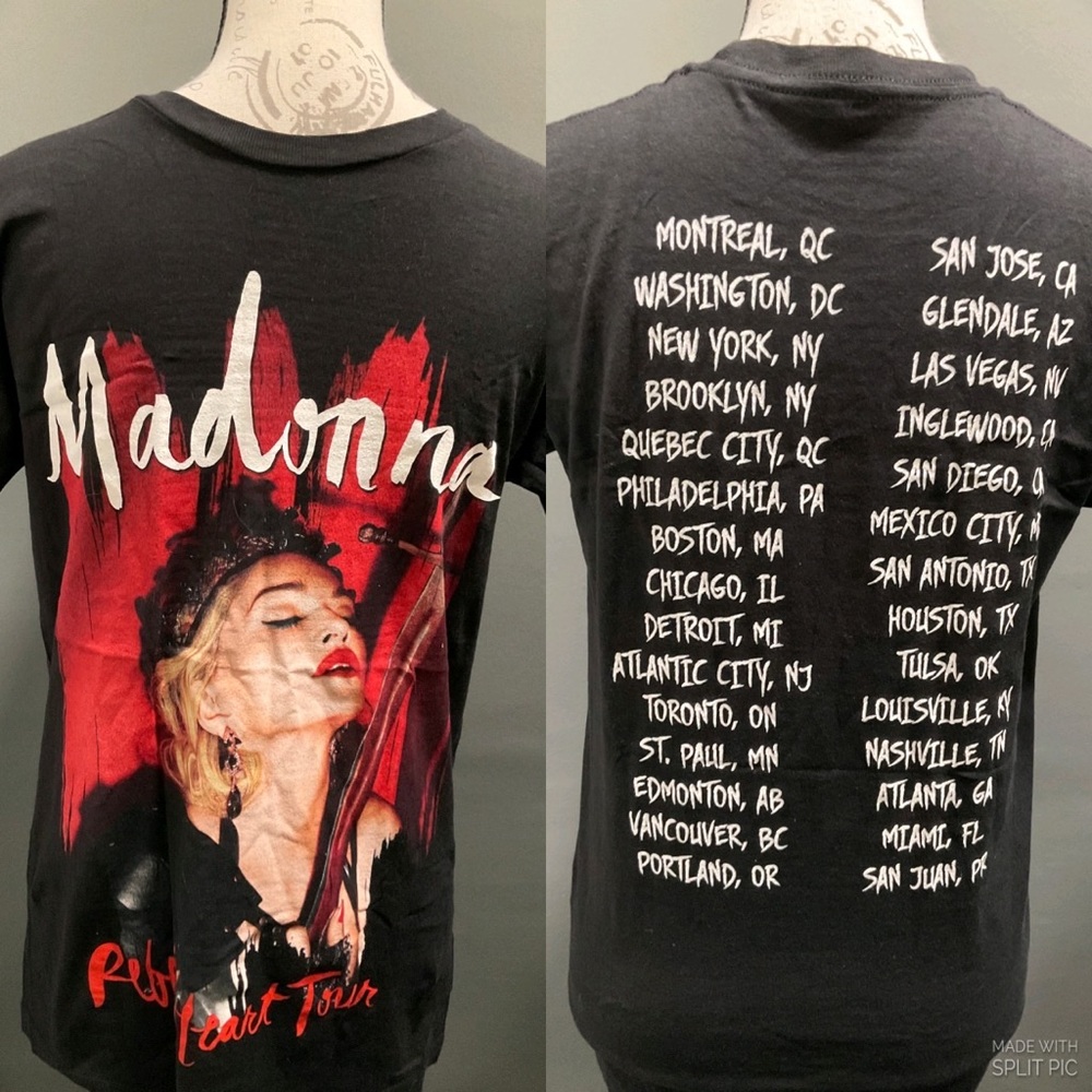 NWOT MADONNA REBEL HEART‎ TOUR SHIRT BY TULTEX